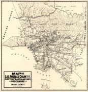 Los Angeles and Orange Counties 1912 Railway Map
